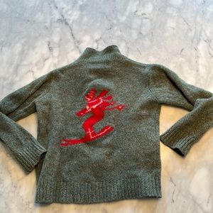 CPC green ski sweater